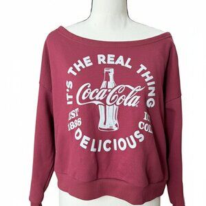 Size Medium Maroon Coco Cola Sweater Top